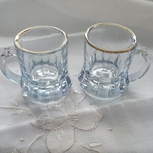 Vintage Federal Glass Mini Beer Mug Shot Glasses